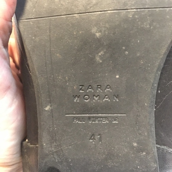 👢 ZARA Women’s Moto Boots, Leather Studded EUC - Picture 6 of 7